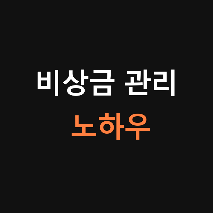 비상금관리노하우