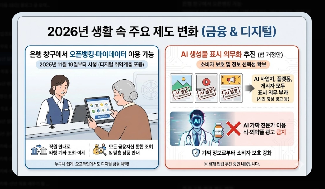 2026년 달라지는 제도 총정리 - 최저임금&middot;복지급여 핵심 변화