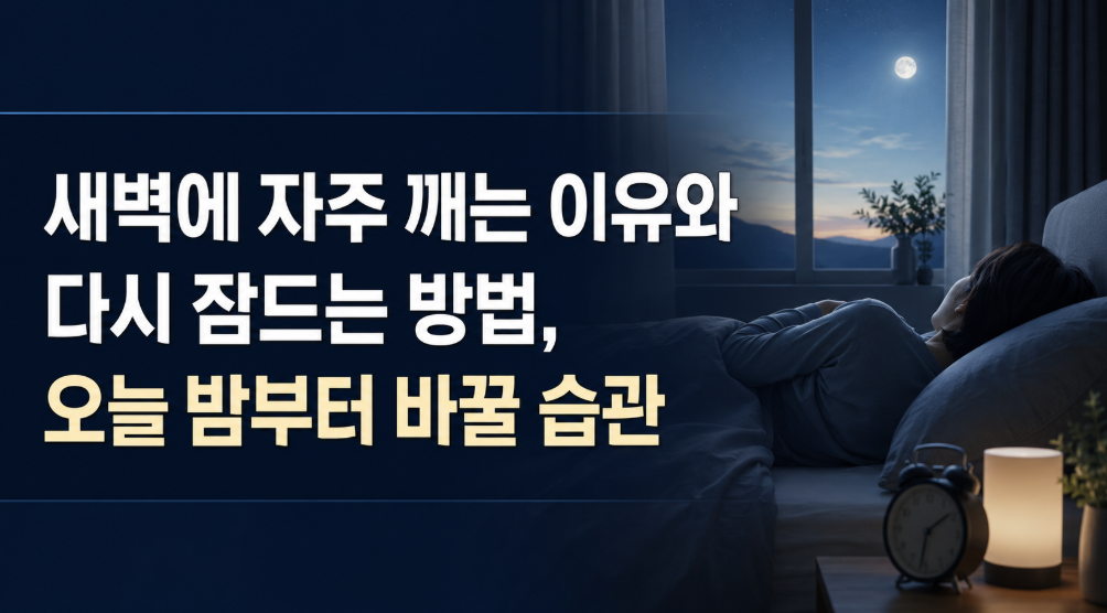 새벽에 자주 깨는 이유와 다시 잠드는 방법, 오늘 밤부터 바꿀 습관