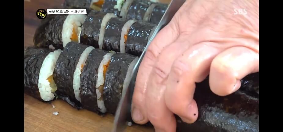생활의 달인 986회 노포 덕후 달인 대구 수성구 김밥 맛집 산후조리원김밥 맛샘김밥