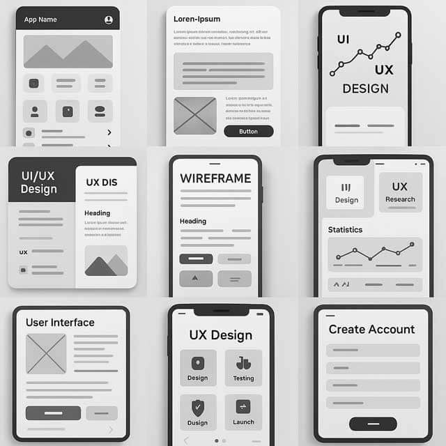 UI, UX 설계 이미지