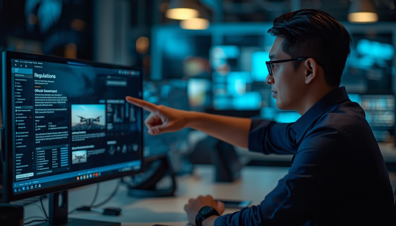 드론 실명제에 따른 기기 등록 변경 절차를 안내하는 전문가