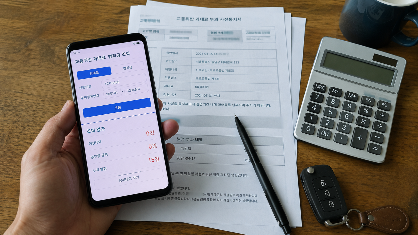 교통 과태료·범칙금 조회 2026|이파인 최근단속내역·미납·벌점 확인방법