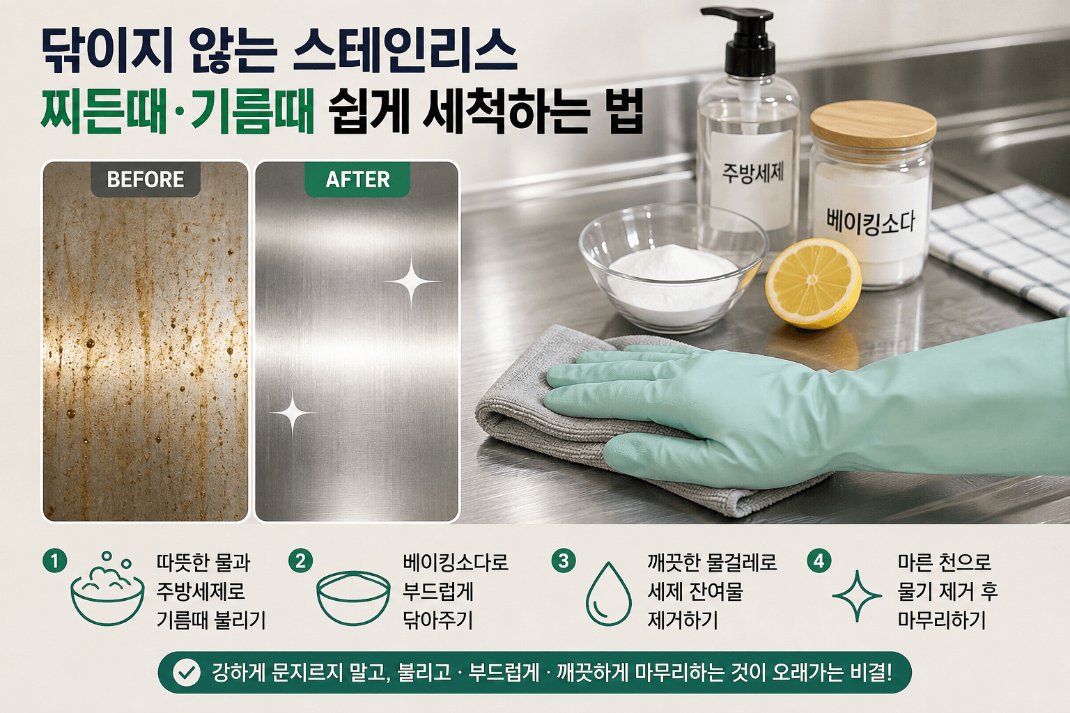 스테인리스 찌든때 제거
