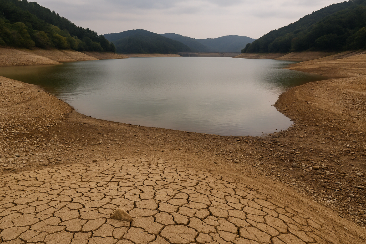 저수지 가뭄 관련 사진