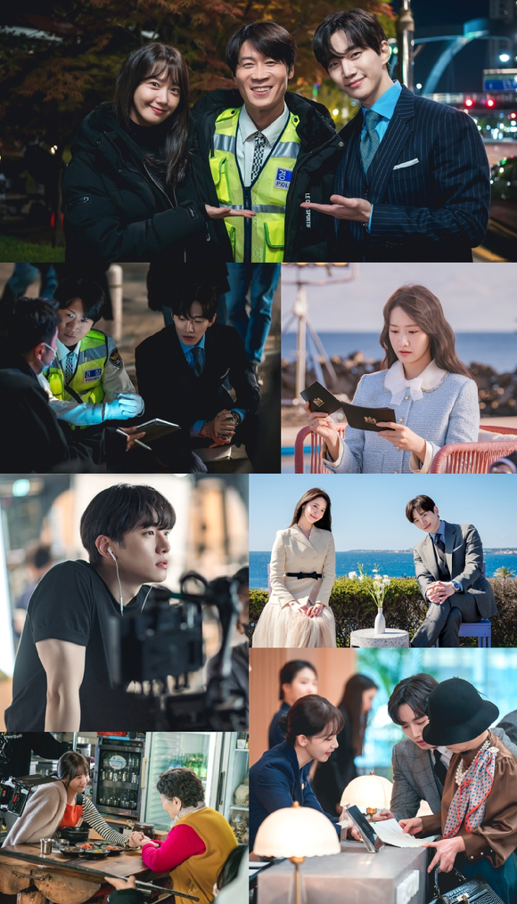 &#39;킹더랜드&#39; 이준호&#44; 임윤아&#44; 진선규의 촬영 비하인드 컷이 공개됐다. [사진=앤피오엔터테인먼트&#44; 바이포엠스튜디오&#44; SLL]