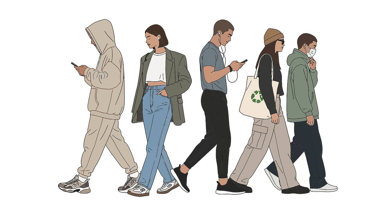 스마트폰을 사용하는 사람들