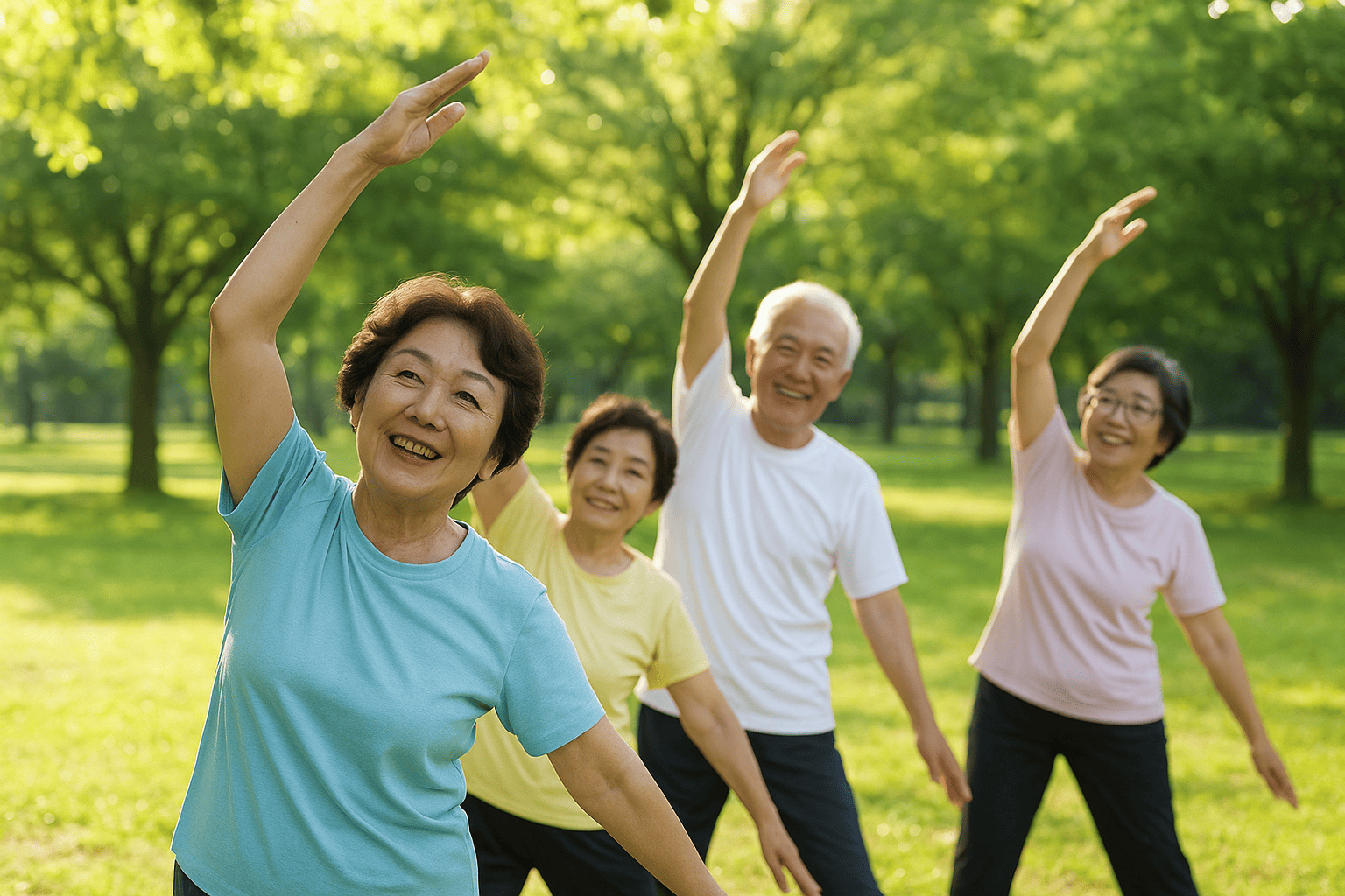 일본 노인들의 활력 비결 사진