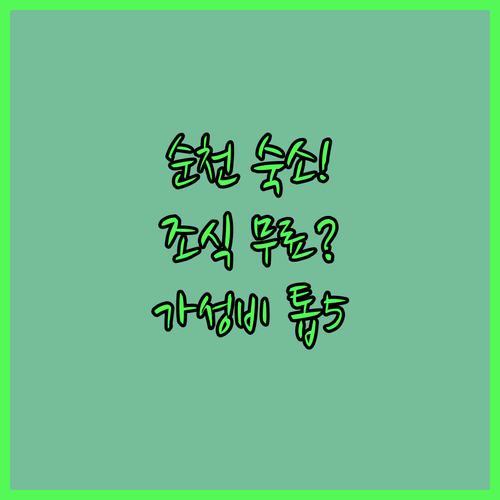 순천 여행 숙소 리스트 5곳 조식 서..