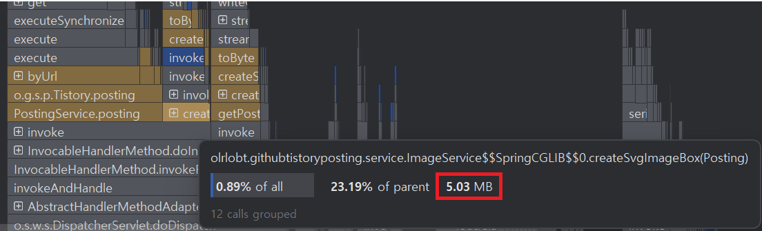 Object Pooling 기법 도입 후 메모리 사용량 변화