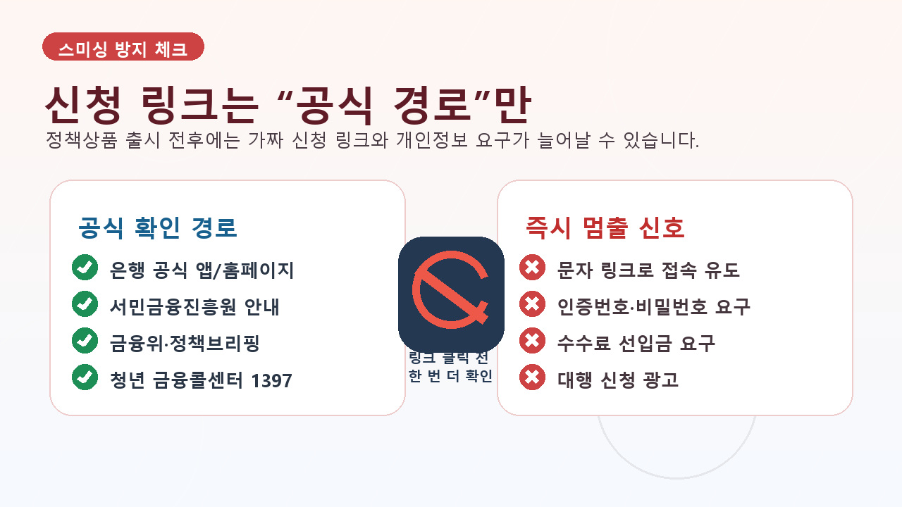 청년미래적금 공식 앱 신청 링크 스미싱 방지 체크카드
