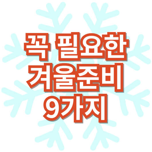 겨울준비-꼭-필요한-9가지