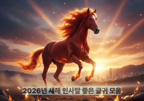 2026년 새해 인사말 좋은 글귀 모음