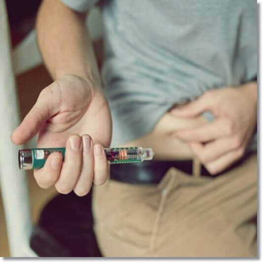 인슐린 투여 하는 당뇨병 환자