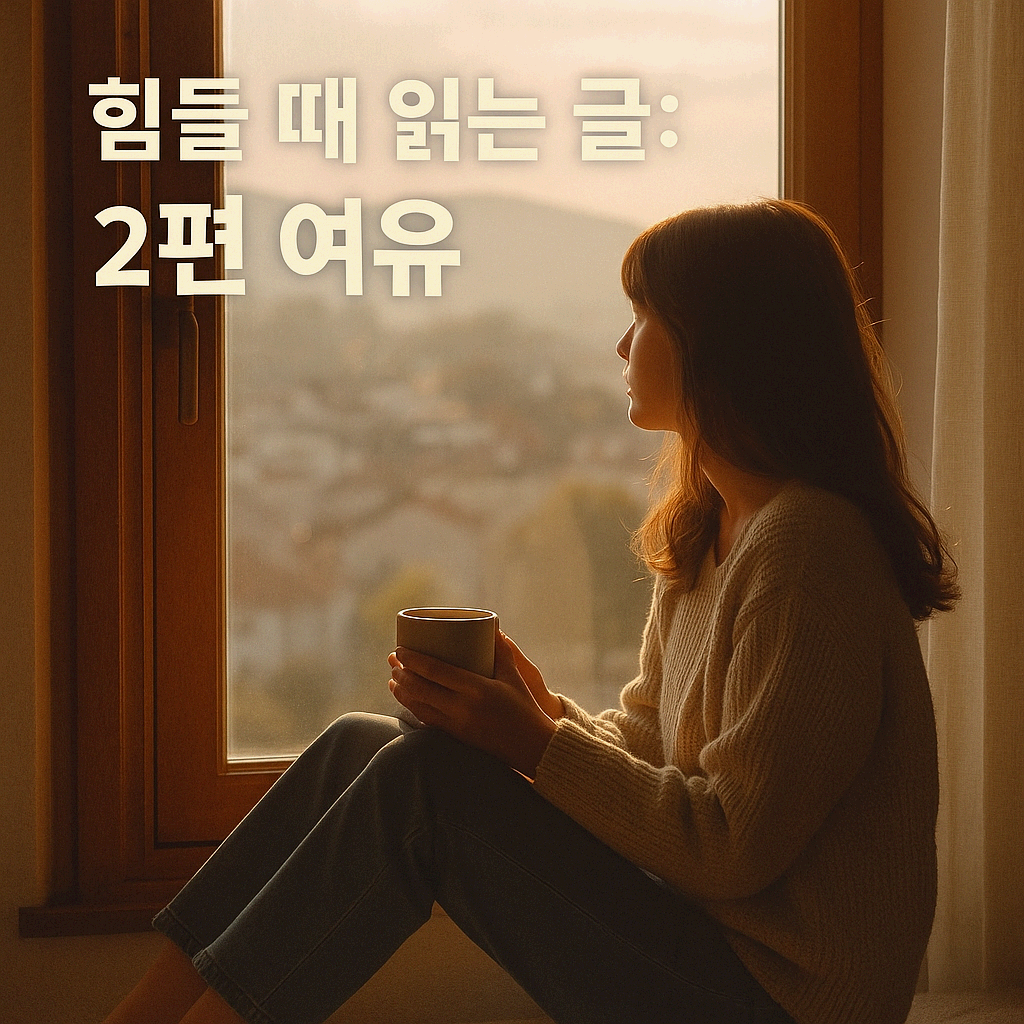 힘들 때 읽는 글: 2편 여유 &ndash; 바쁨 속에 숨은 나를 만나다