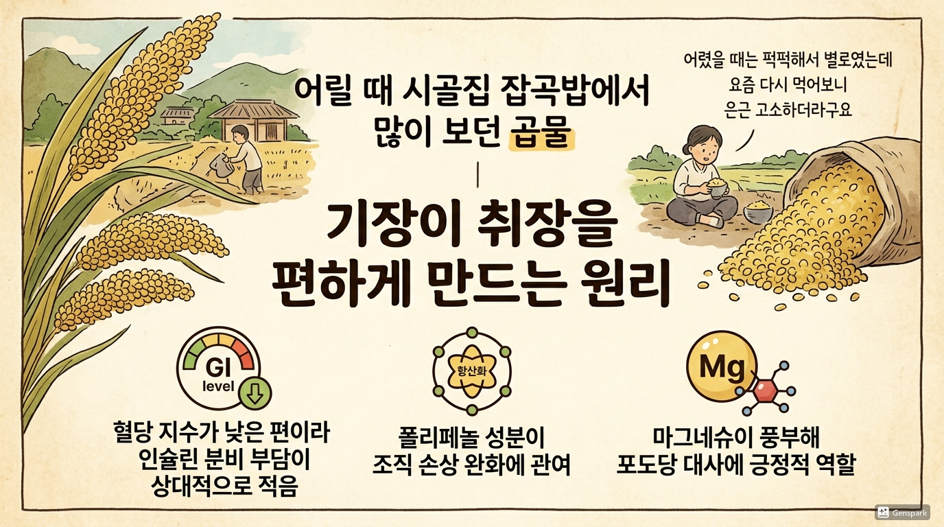 기장이 췌장을 편하게 만드는 원리