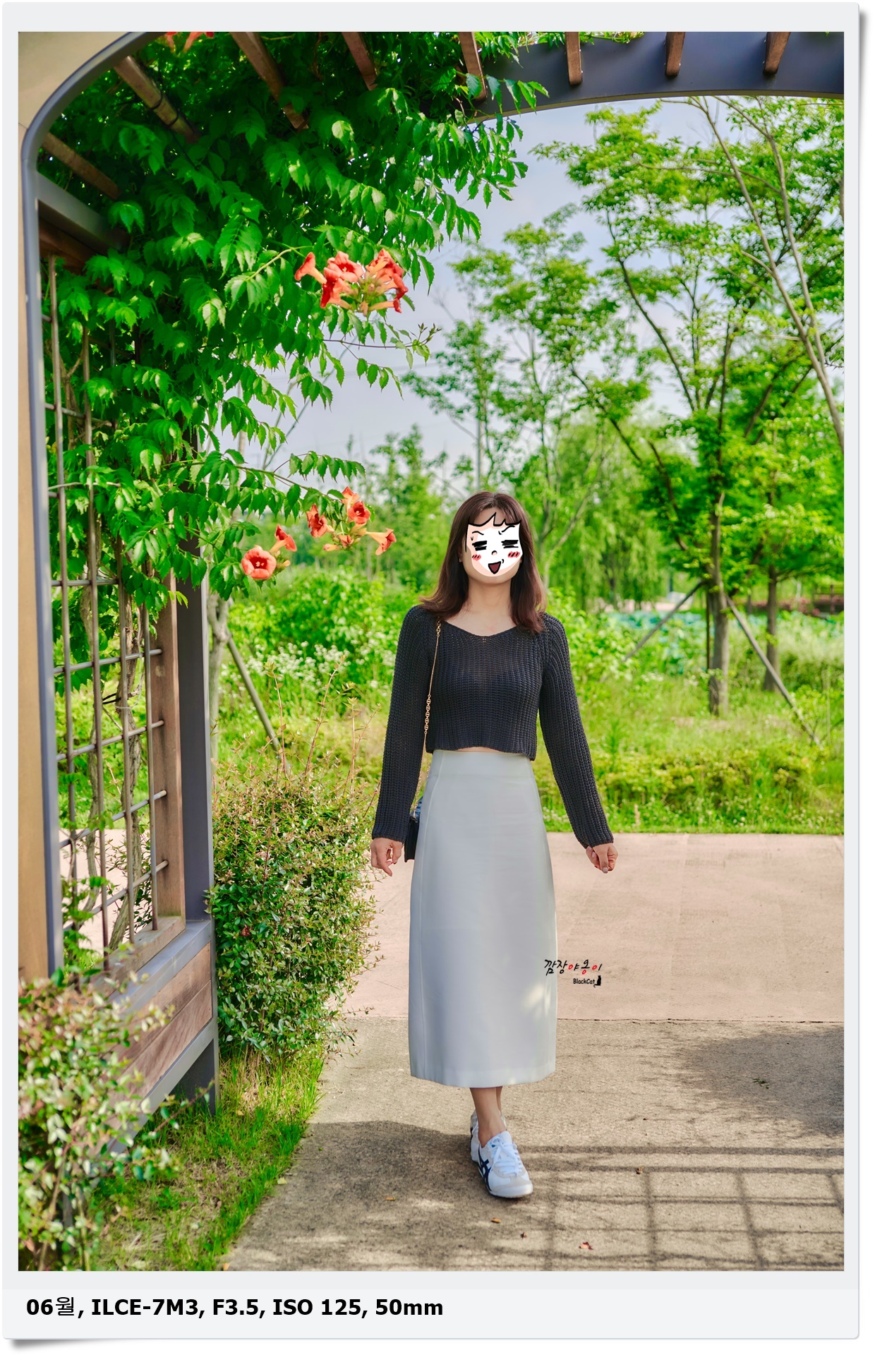 울산 연암정원 능소화 터널 개화 전 풍경