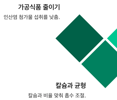 인 흡수울 높이는 전략 가공식품 줄이기