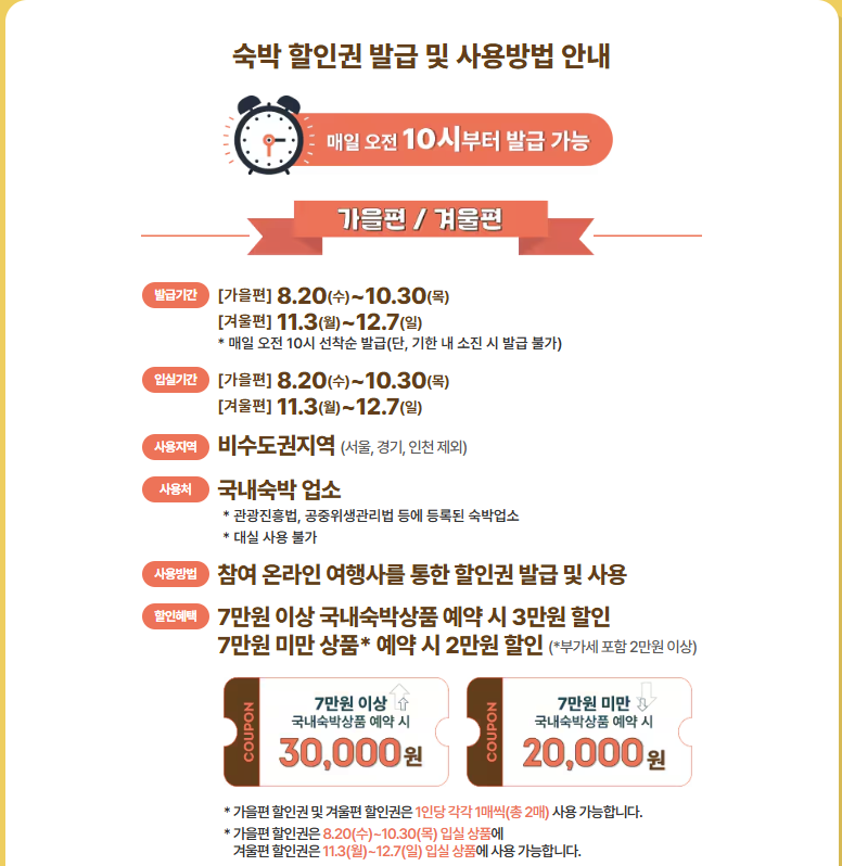 2025 대한민국 숙박세일 페스타 놓치면 손해! 가을&middot;겨울편 한눈에 정리