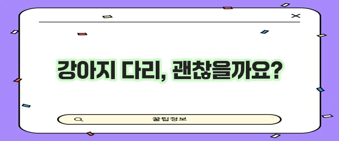 강아지 슬개골 탈구 증상 원인 치료법 꼭 알아야 합니다