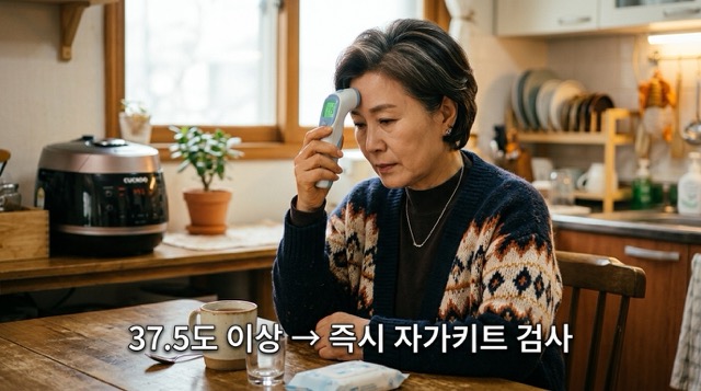 코로나 재유행 발열 증상 체온 측정