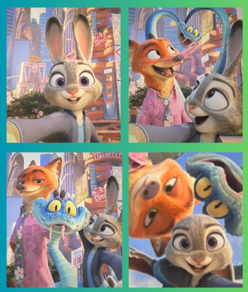 주토피아2 닉 주디 네컷 포즈