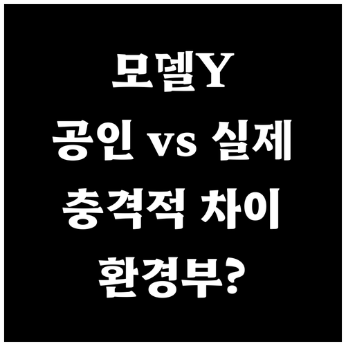 모델 Y 공인 주행거리와 실제 차이 ..