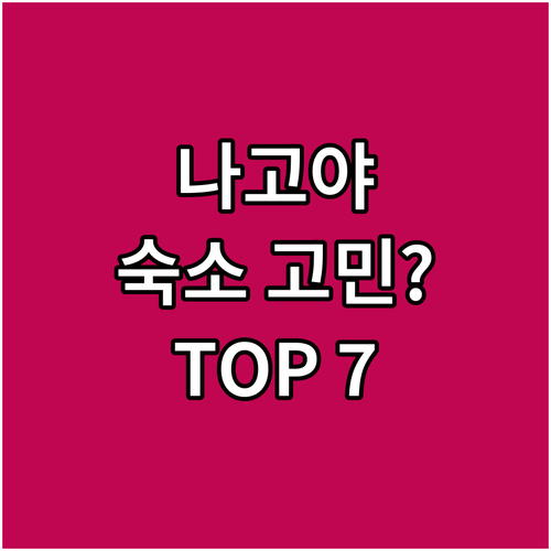 나고야 여행 숙소 고민 끝! 인기 호..