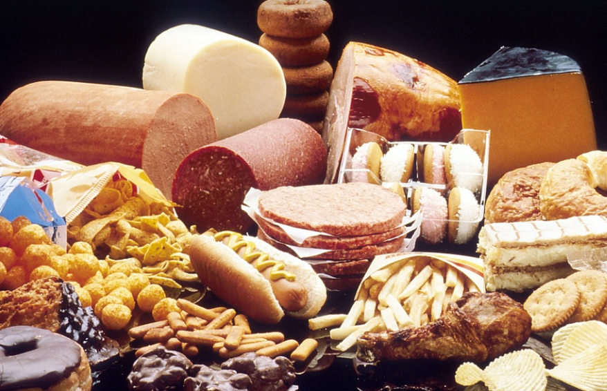 고지방 음식의 모습