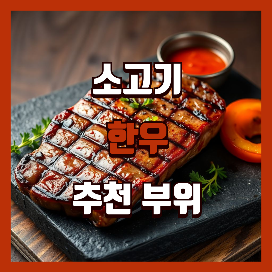 소고기 한우 스테이크 추천 부위별 종류 및 특징
