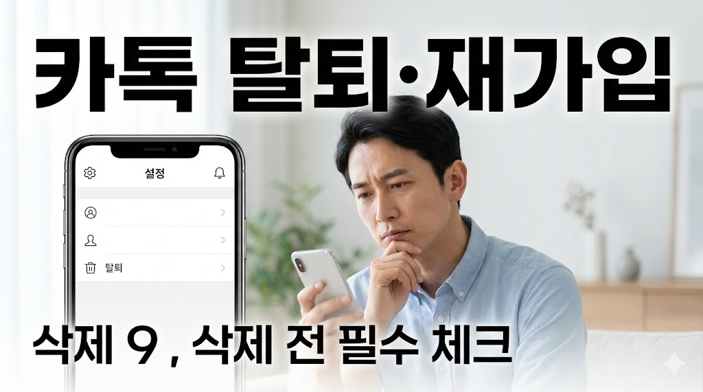 2026년 업데이트｜카카오톡 탈퇴 후 재가입 가능? 계정 삭제 전 꼭 알아야 할 점 + 재가입 팁