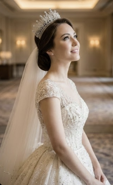 티아라와 크라운 착용 예시