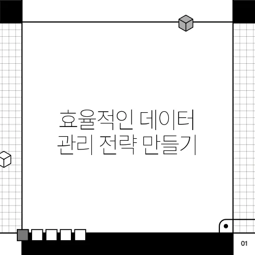 효율적인 데이터 관리 전략 만들기