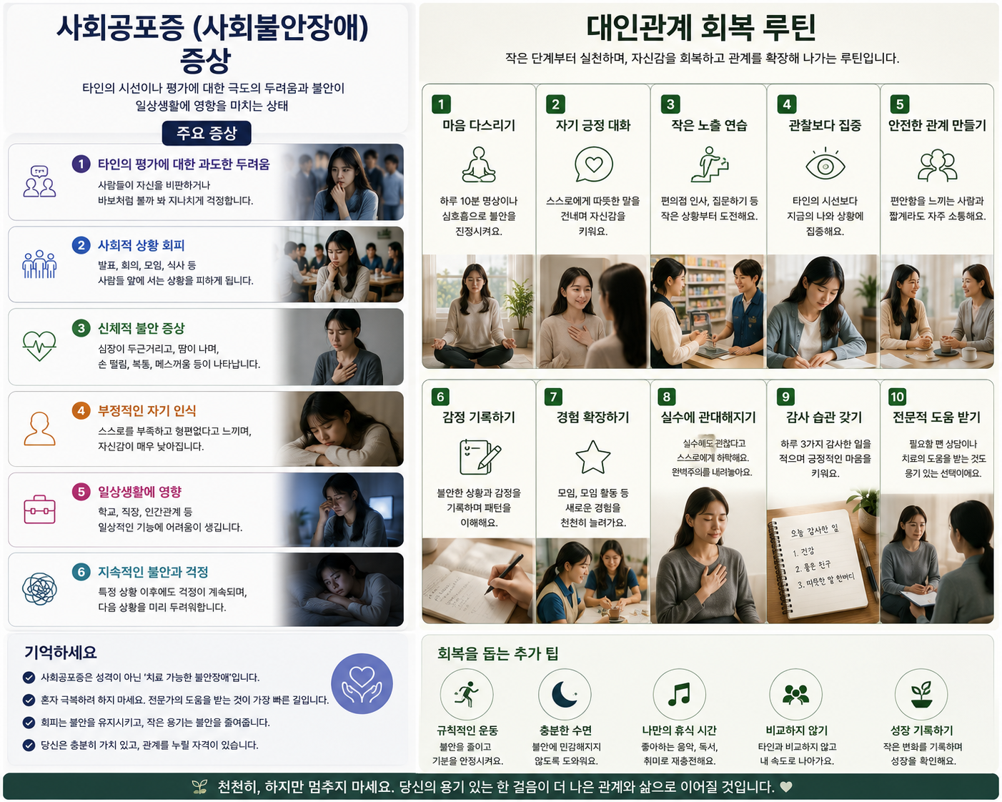 사회공포증 증상과 대인관계 회복 루틴