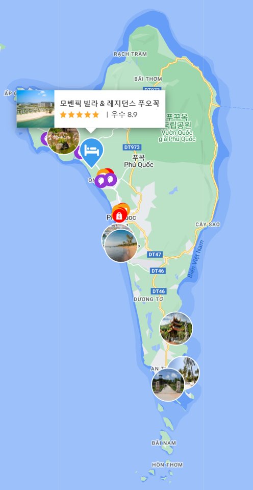 푸꾸옥 모벤픽 풀빌라 리조트 위치