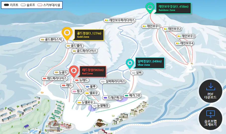 용평리조트-슬로프맵