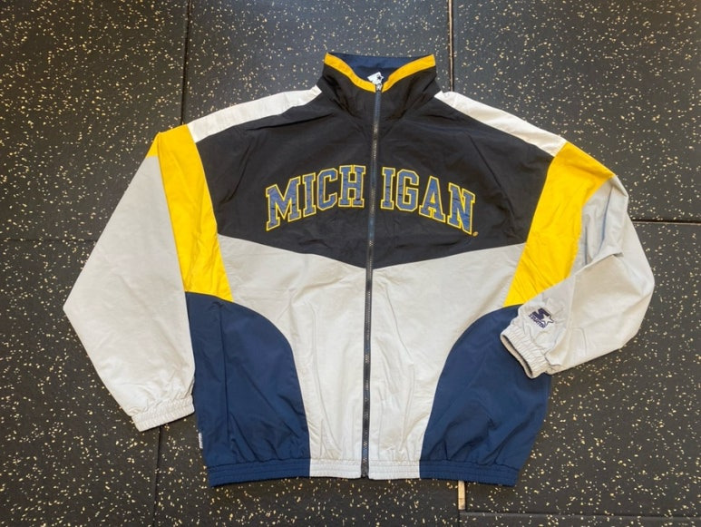 스타터 x 미시간 [STARTER x MICHIGAN] 어센틱 집업자켓 빈티지바람막이 빈티지윈드브레이커 빈티지트레이닝자켓 스타터바람막이 스타터윈드브레이커 스타터트레이닝자켓 츄리닝