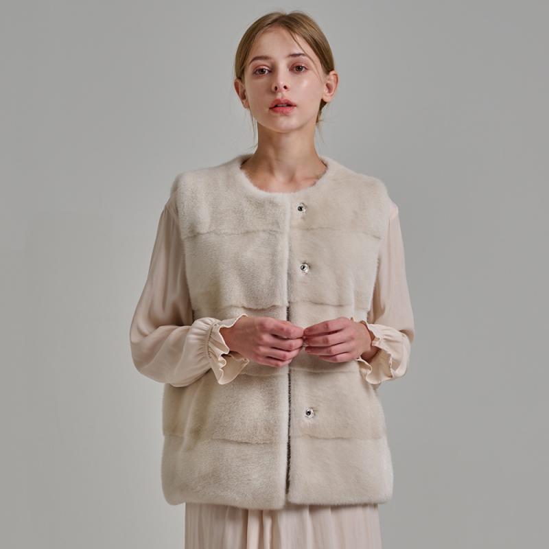 밍크 베스트 셔링 풀스킨 조끼 코펜하겐