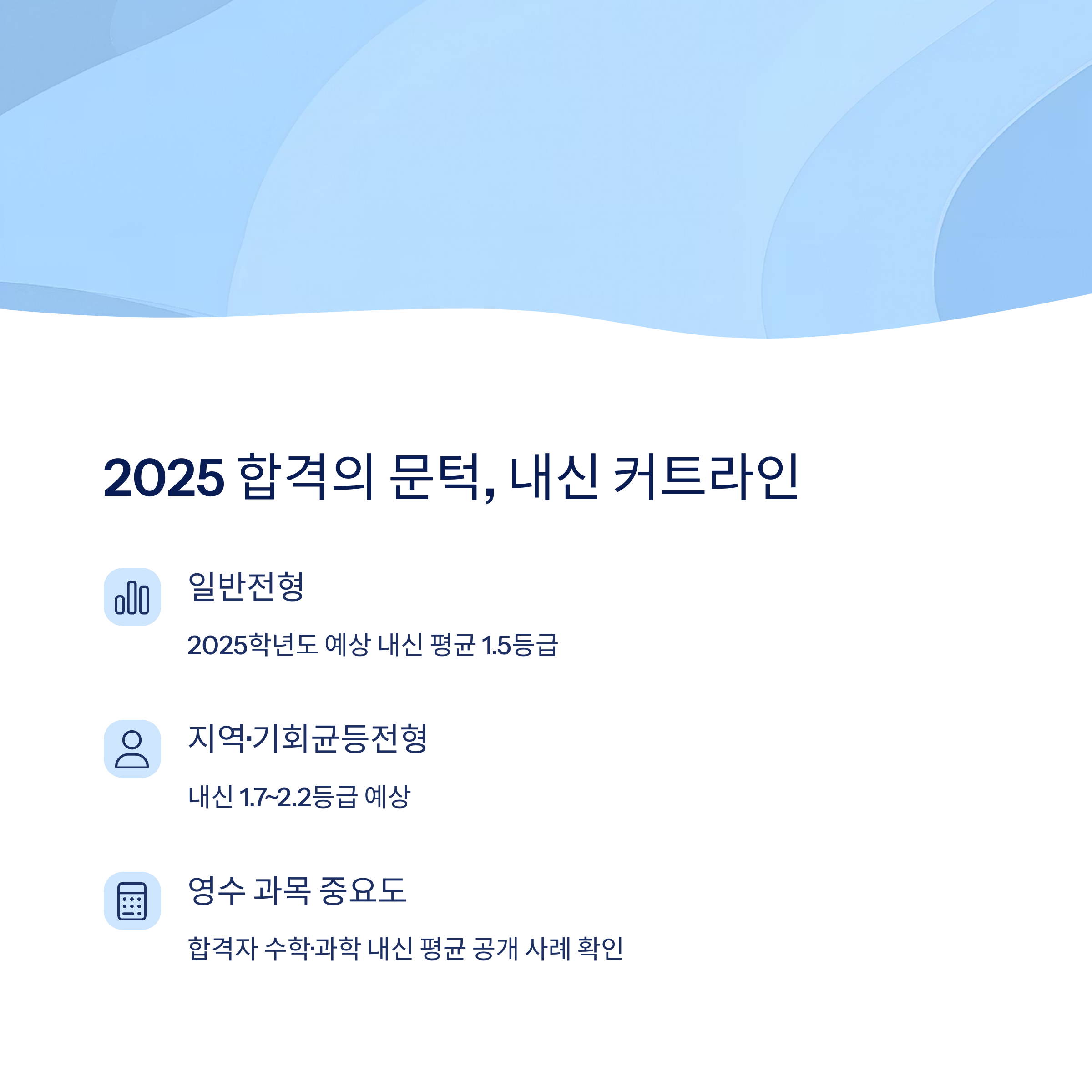 2025년 한민고 내신 커트라인