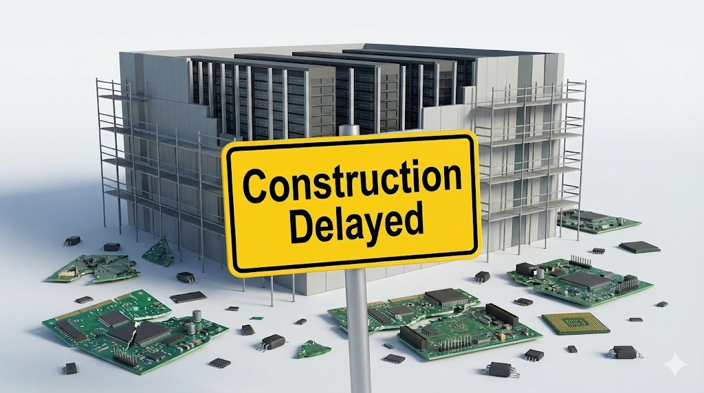 오라클 데이터센터 지연과 반도체 섹터의 악재를 표현한 이미지