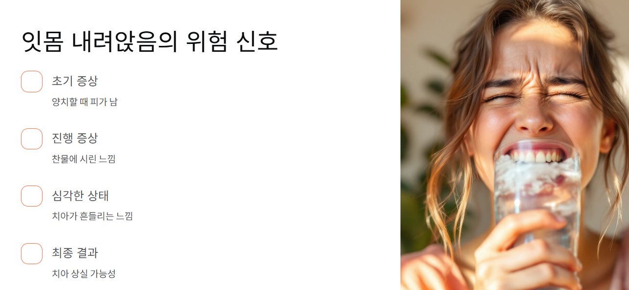 잇몸 내려앉음, 왜 생기는 걸까요?