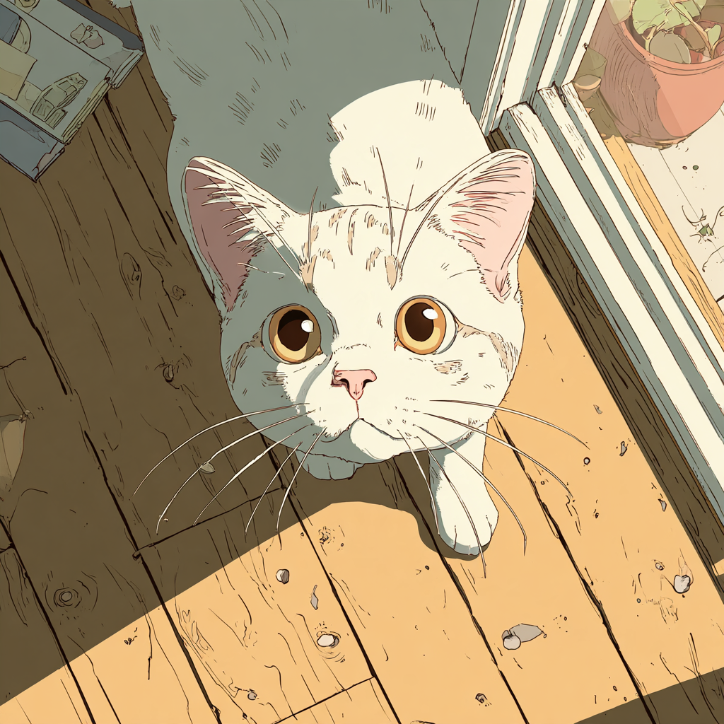 고양이 캣키스 눈인사