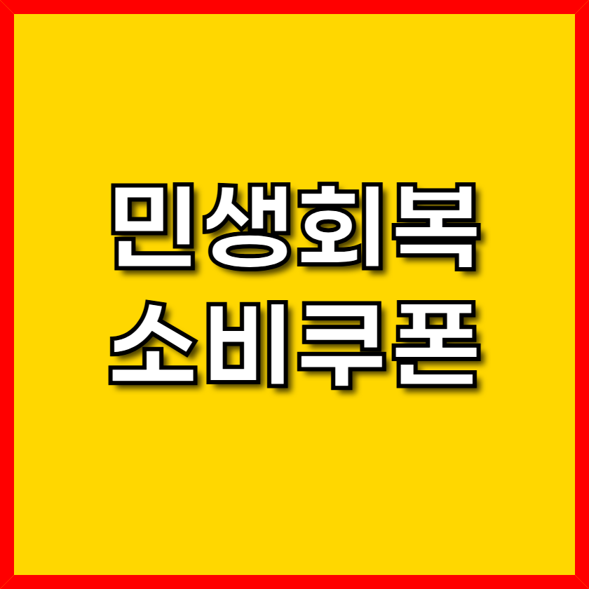 민생회복 소비쿠폰