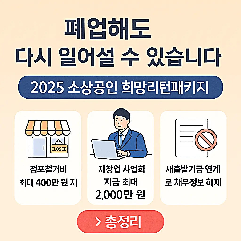 2025 소상공인 희망리턴패키지 총정리