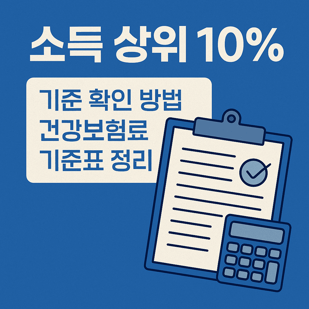 2025 소득 상위 10% 건강보험료 기준표 정리