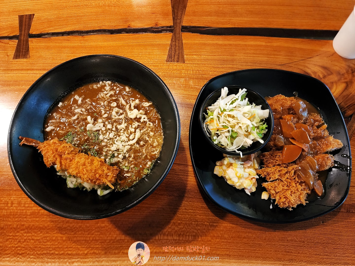 카레우동+돈가스