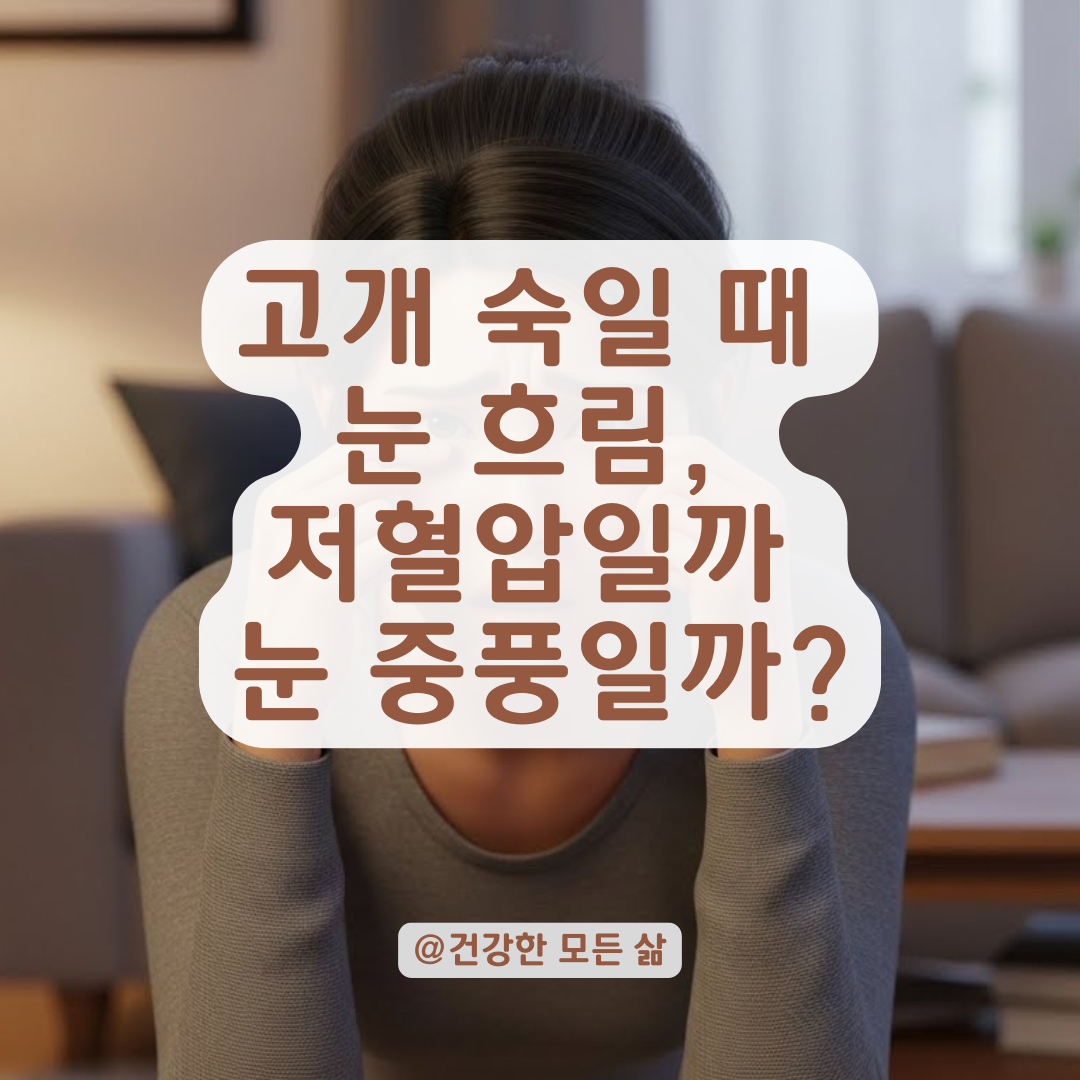 고개 숙일 때 나타나는 눈 흐림 현상, 기립성 저혈압과 망막 혈관 질환 차이점