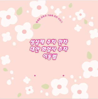 성삼재 주차 만차 대안 화엄사 주차 이동법