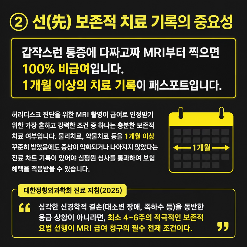 선(先) 보존적 치료 기록의 중요성
