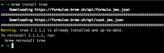 Tree Command Installation via Homebrew
